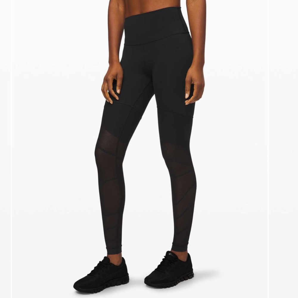 Lululemon Black Sheer Will‎ High-Rise Tight 28" *Pulse